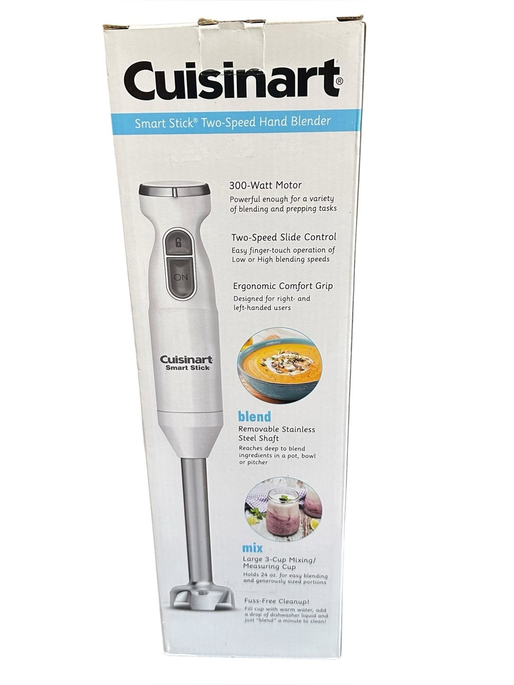 Cuisinart CSB-175 300 Watts Smart Stick Two-Speed Hand Blender White NEW in Box